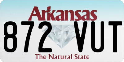 AR license plate 872VUT