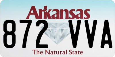 AR license plate 872VVA