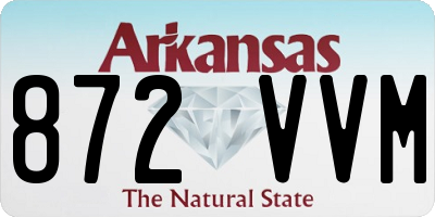 AR license plate 872VVM