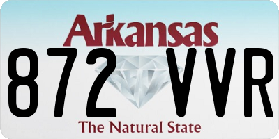 AR license plate 872VVR
