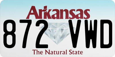 AR license plate 872VWD