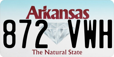 AR license plate 872VWH