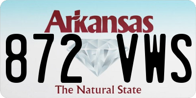 AR license plate 872VWS