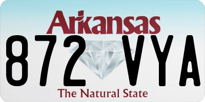 AR license plate 872VYA