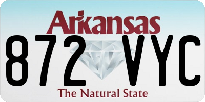 AR license plate 872VYC