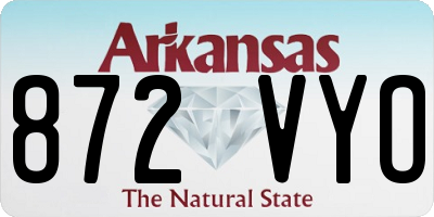 AR license plate 872VYO