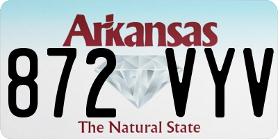 AR license plate 872VYV