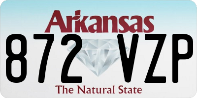 AR license plate 872VZP