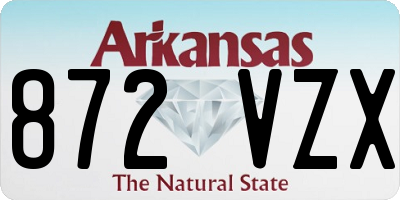 AR license plate 872VZX
