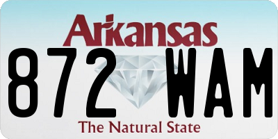 AR license plate 872WAM