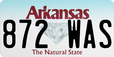AR license plate 872WAS