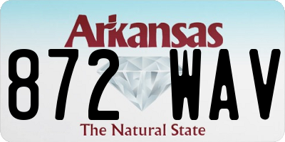 AR license plate 872WAV
