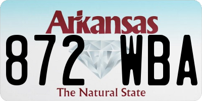 AR license plate 872WBA