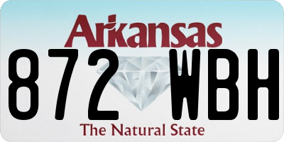 AR license plate 872WBH