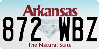 AR license plate 872WBZ