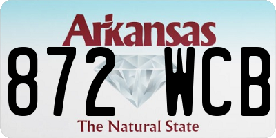 AR license plate 872WCB