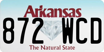 AR license plate 872WCD