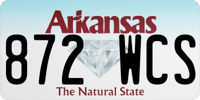 AR license plate 872WCS