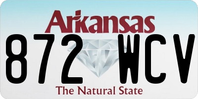 AR license plate 872WCV