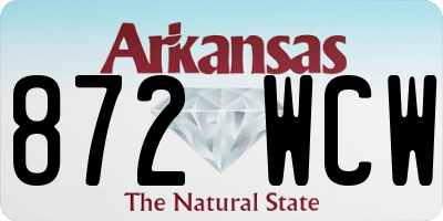 AR license plate 872WCW