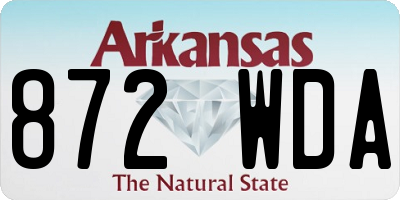 AR license plate 872WDA