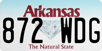 AR license plate 872WDG