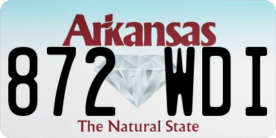 AR license plate 872WDI