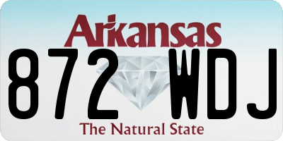 AR license plate 872WDJ