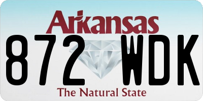 AR license plate 872WDK