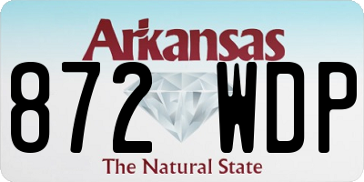AR license plate 872WDP