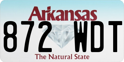 AR license plate 872WDT