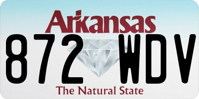 AR license plate 872WDV