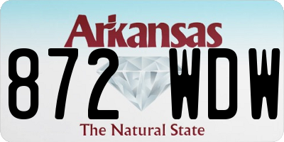 AR license plate 872WDW