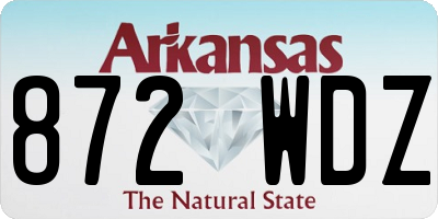 AR license plate 872WDZ