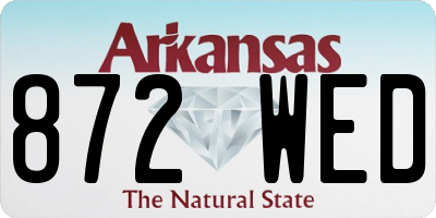 AR license plate 872WED