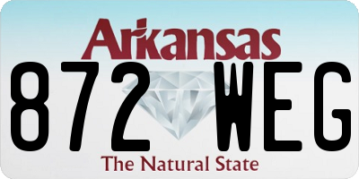 AR license plate 872WEG