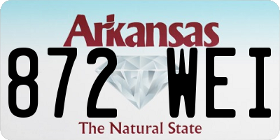 AR license plate 872WEI