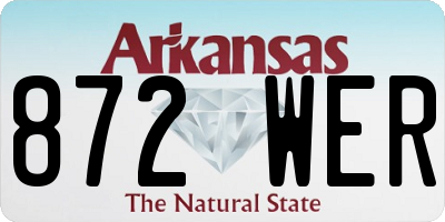 AR license plate 872WER