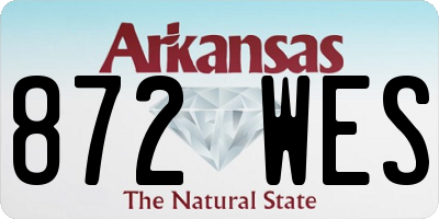 AR license plate 872WES