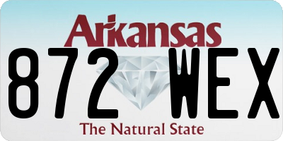 AR license plate 872WEX