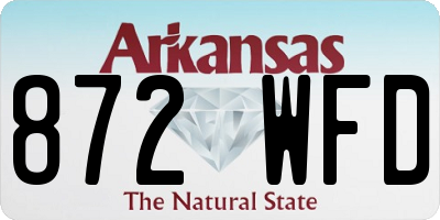 AR license plate 872WFD