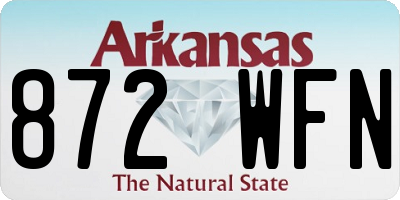 AR license plate 872WFN