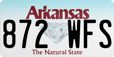 AR license plate 872WFS
