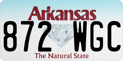 AR license plate 872WGC