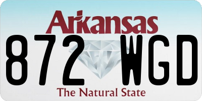 AR license plate 872WGD