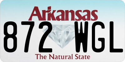 AR license plate 872WGL