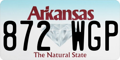 AR license plate 872WGP