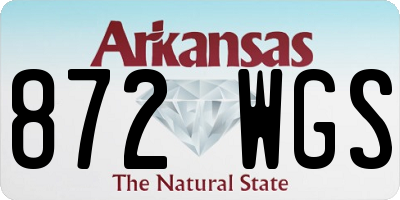 AR license plate 872WGS