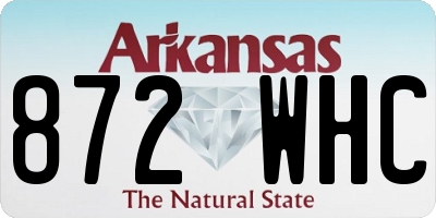 AR license plate 872WHC