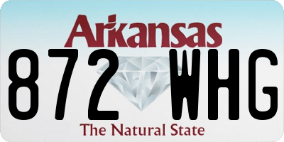 AR license plate 872WHG